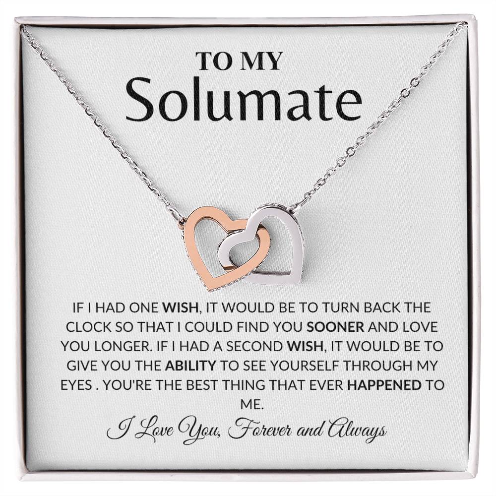 To My Girlfriend - My Love Wish is To Stand with You - Interlock Knecklace