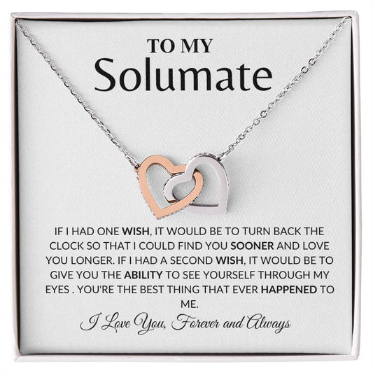 To My Girlfriend - My Love Wish is To Stand with You - Interlock Knecklace