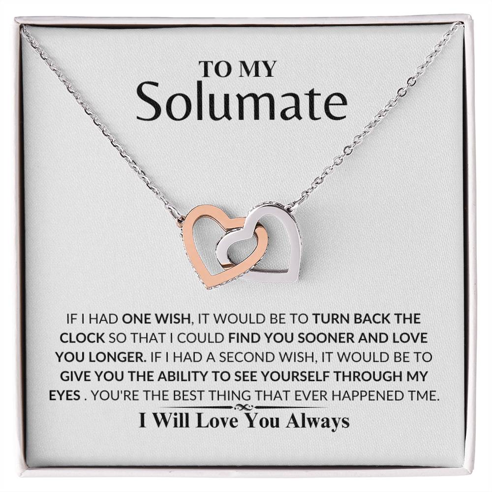 soulmate - Loving you - Interlock Love Necklace