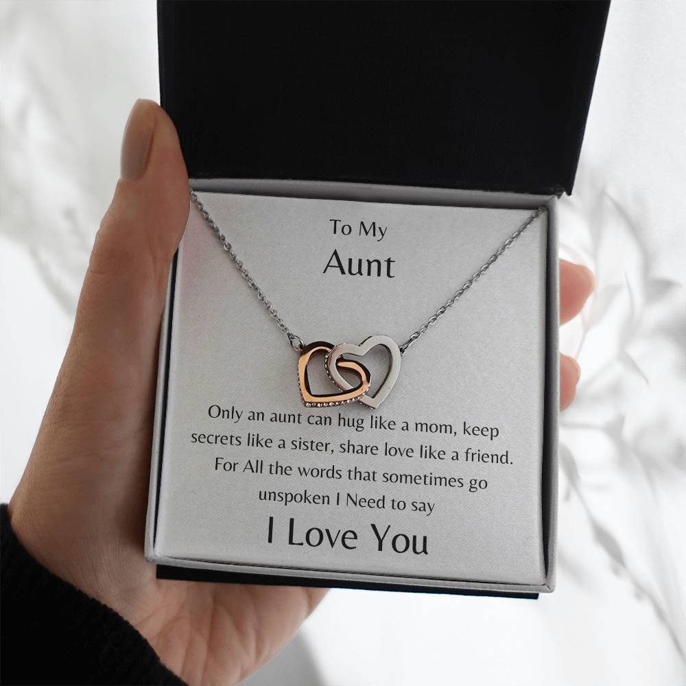 To My Aunt -Your hug is Love -Interlocking necklace