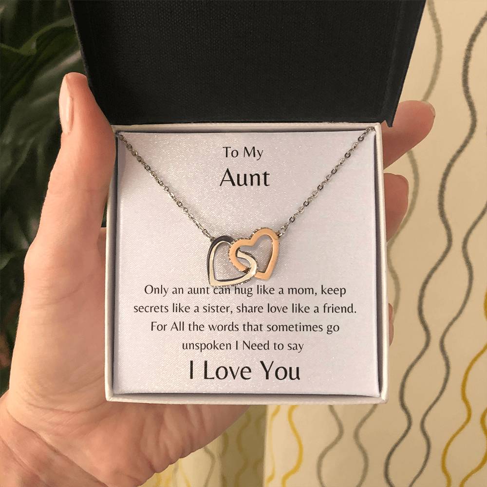 To My Aunt -Your hug is Love -Interlocking necklace