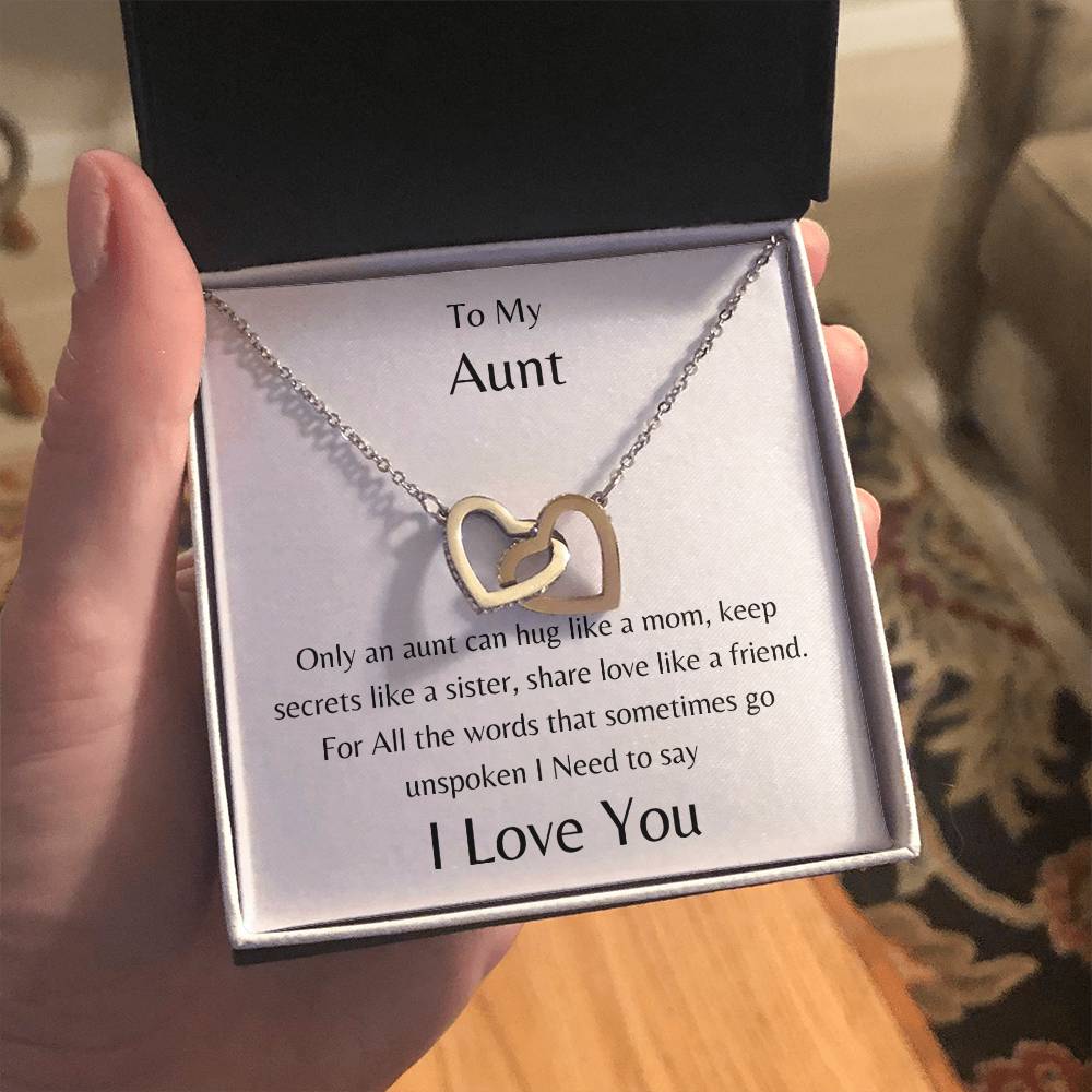 To My Aunt -Your hug is Love -Interlocking necklace