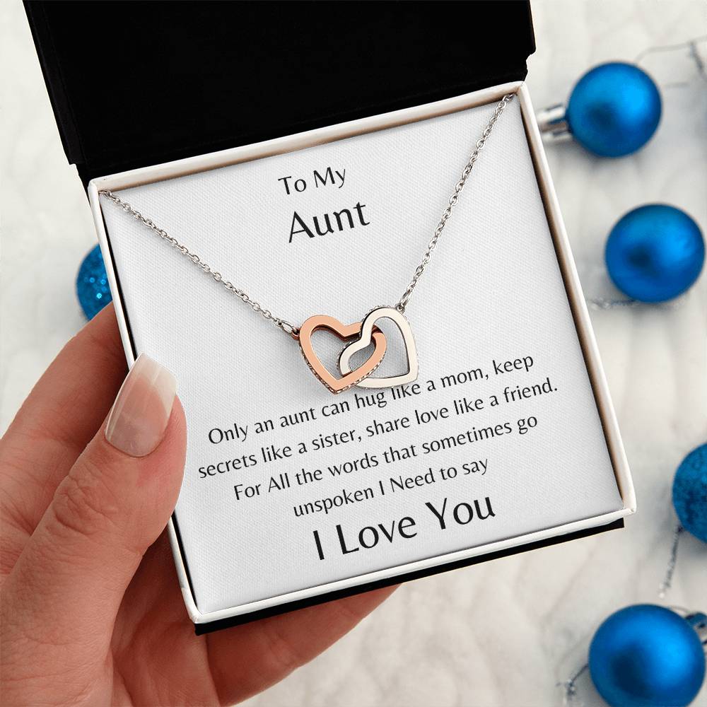 To My Aunt -Your hug is Love -Interlocking necklace