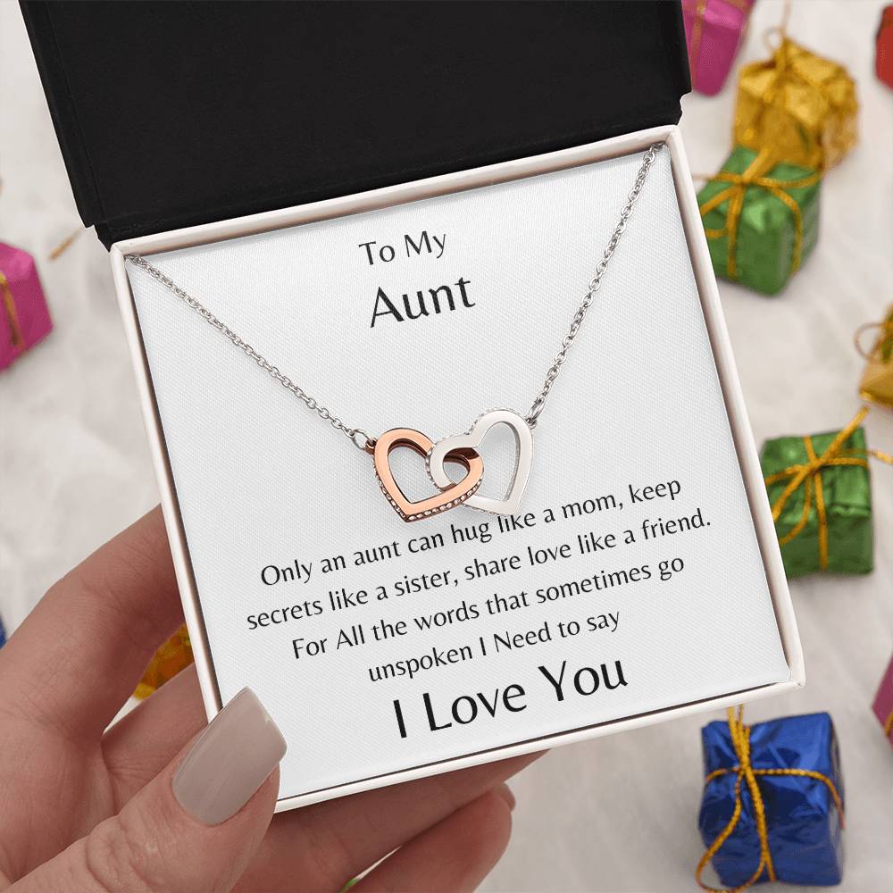 To My Aunt -Your hug is Love -Interlocking necklace