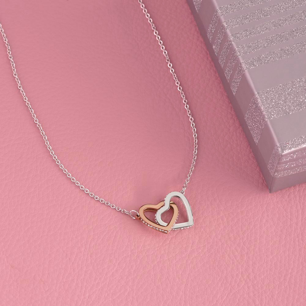 To My Girlfriend - My Love Wish is To Stand with You - Interlock Knecklace