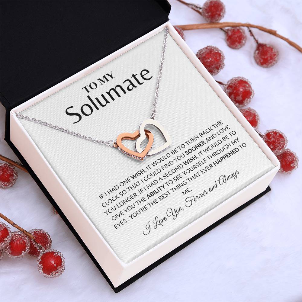 To My Girlfriend - My Love Wish is To Stand with You - Interlock Knecklace