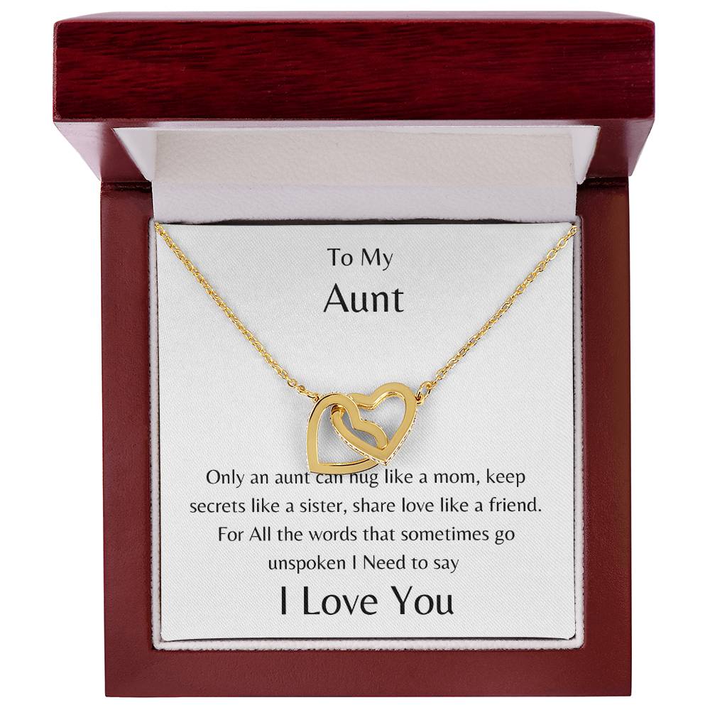 To My Aunt -Your hug is Love -Interlocking necklace