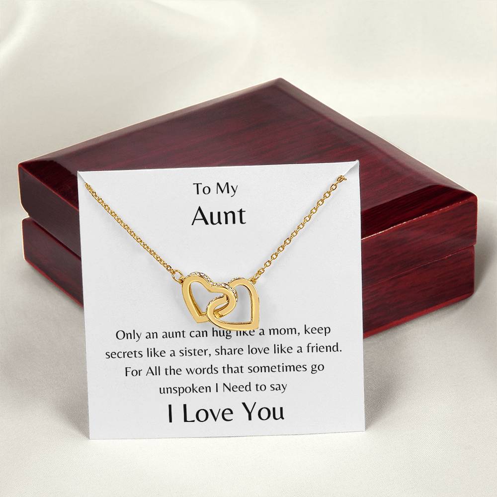 To My Aunt -Your hug is Love -Interlocking necklace