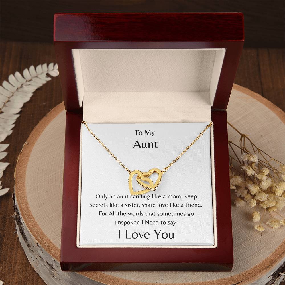 To My Aunt -Your hug is Love -Interlocking necklace