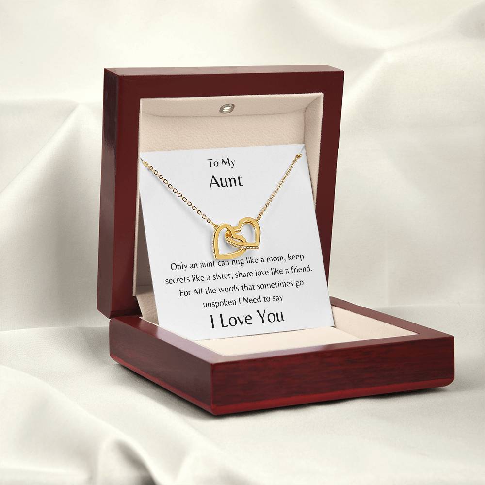 To My Aunt -Your hug is Love -Interlocking necklace