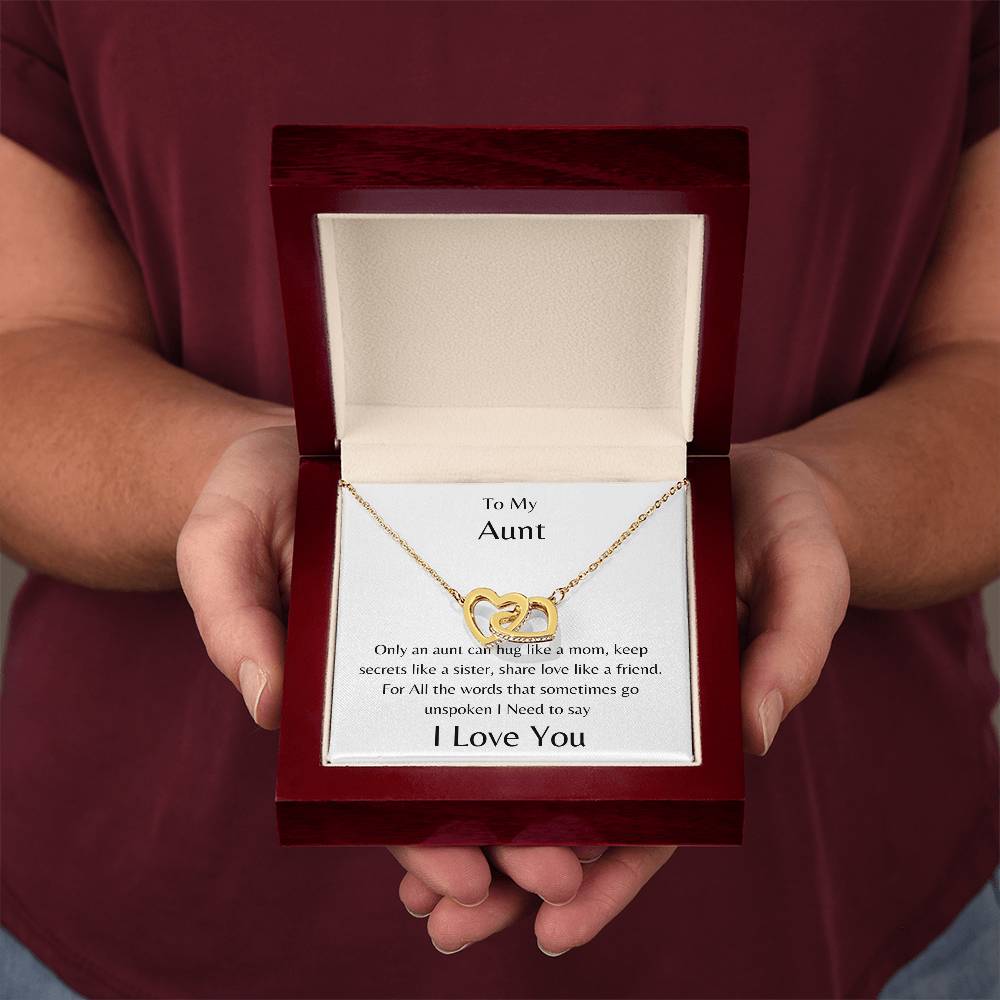 To My Aunt -Your hug is Love -Interlocking necklace