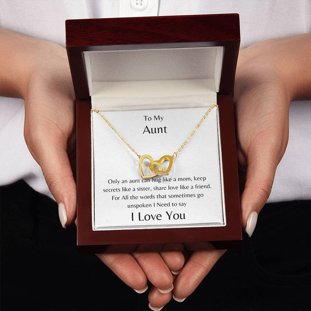 To My Aunt -Your hug is Love -Interlocking necklace