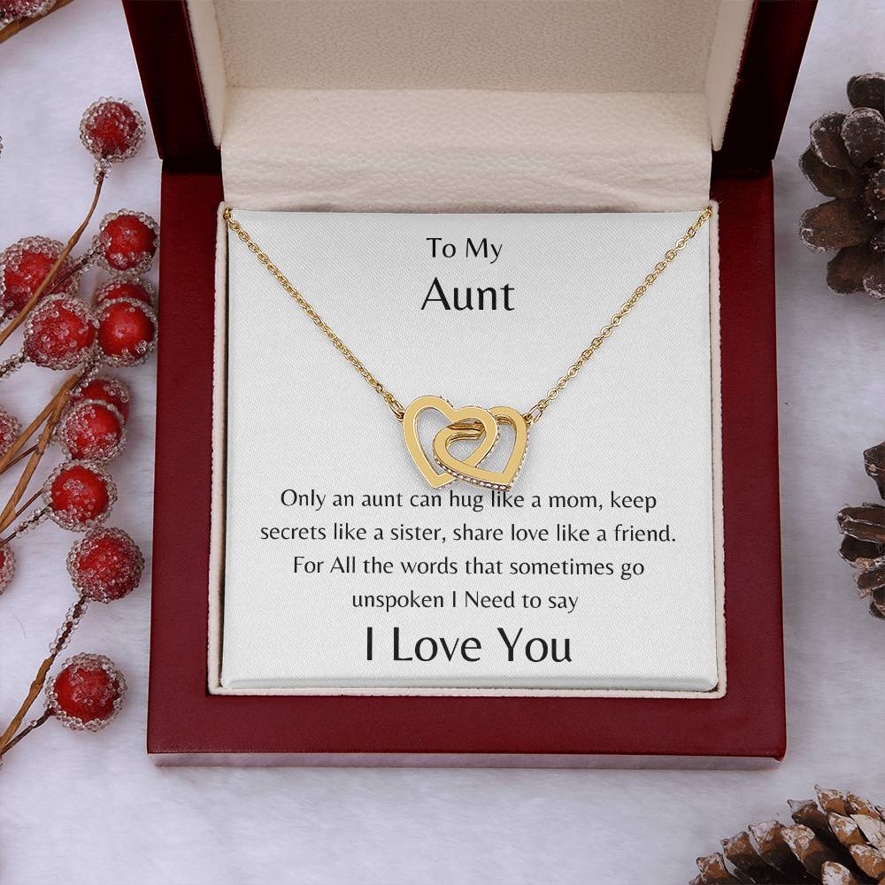 To My Aunt -Your hug is Love -Interlocking necklace