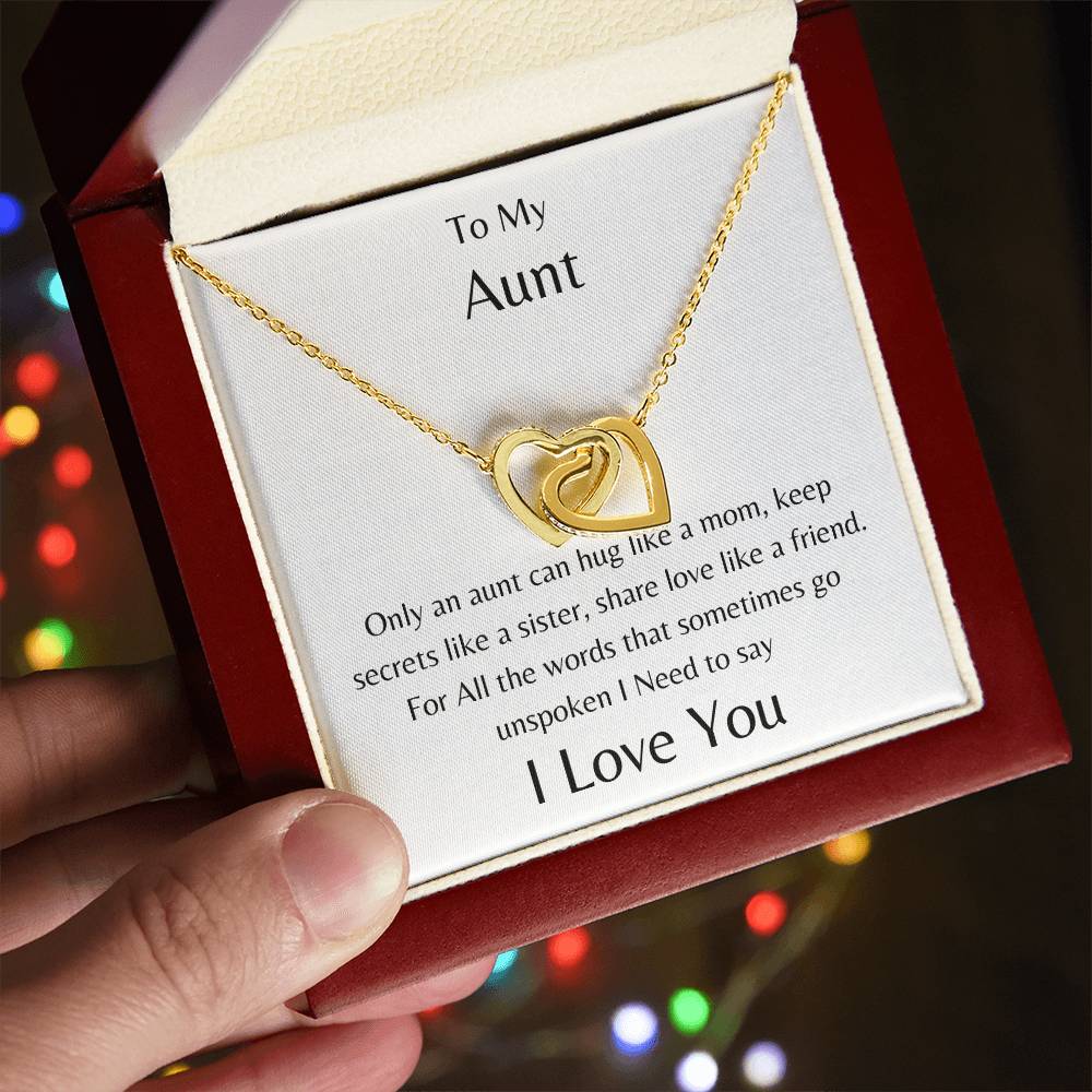 To My Aunt -Your hug is Love -Interlocking necklace