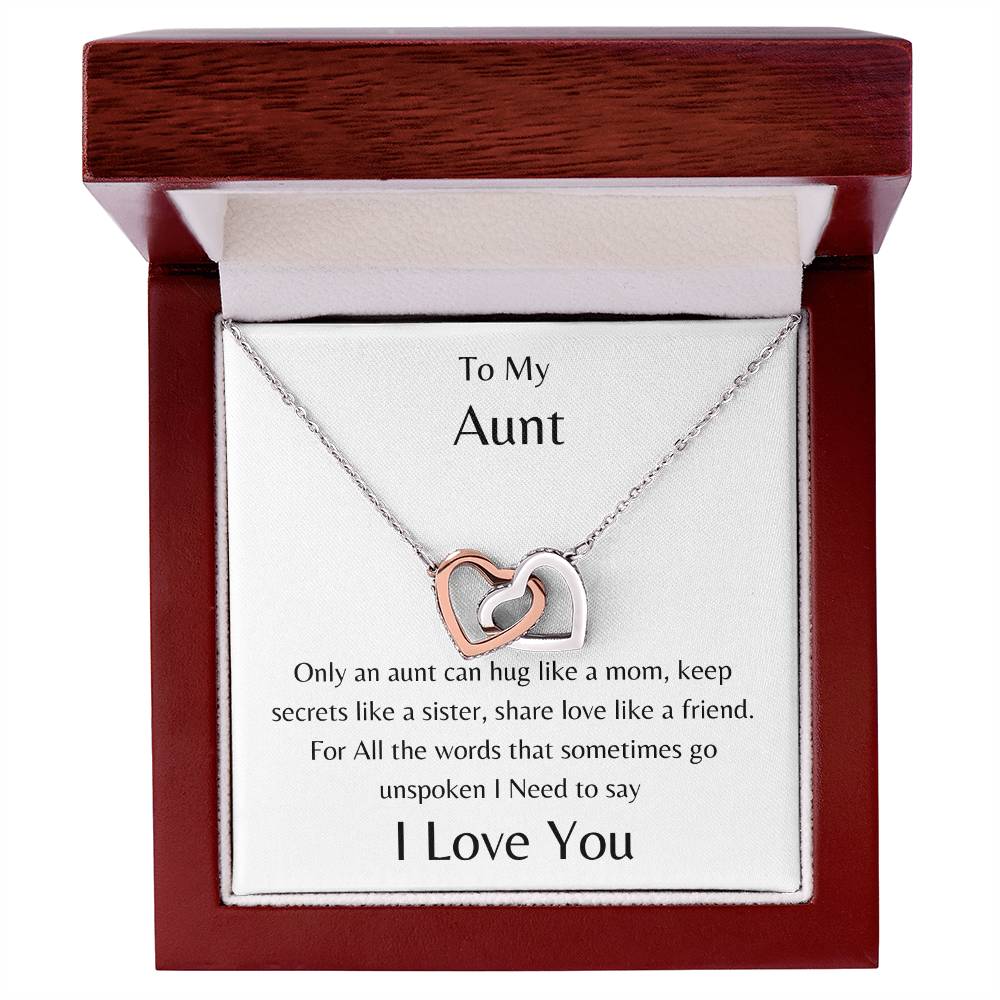 To My Aunt -Your hug is Love -Interlocking necklace