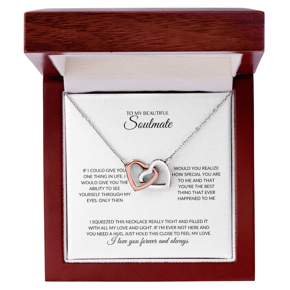 Soulmate - Everlasting love - Interlock Hearts Necklace