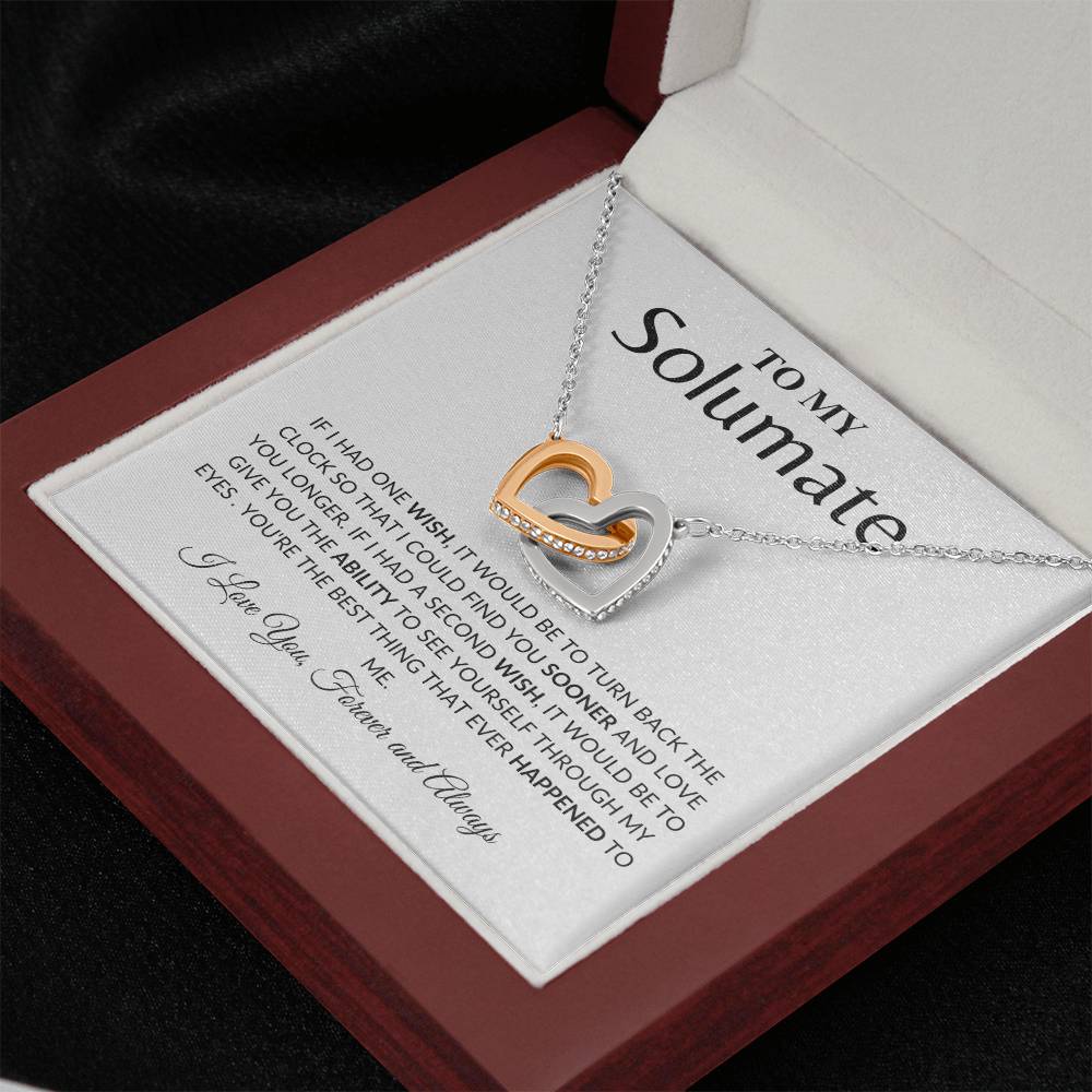 To My Girlfriend - My Love Wish is To Stand with You - Interlock Knecklace