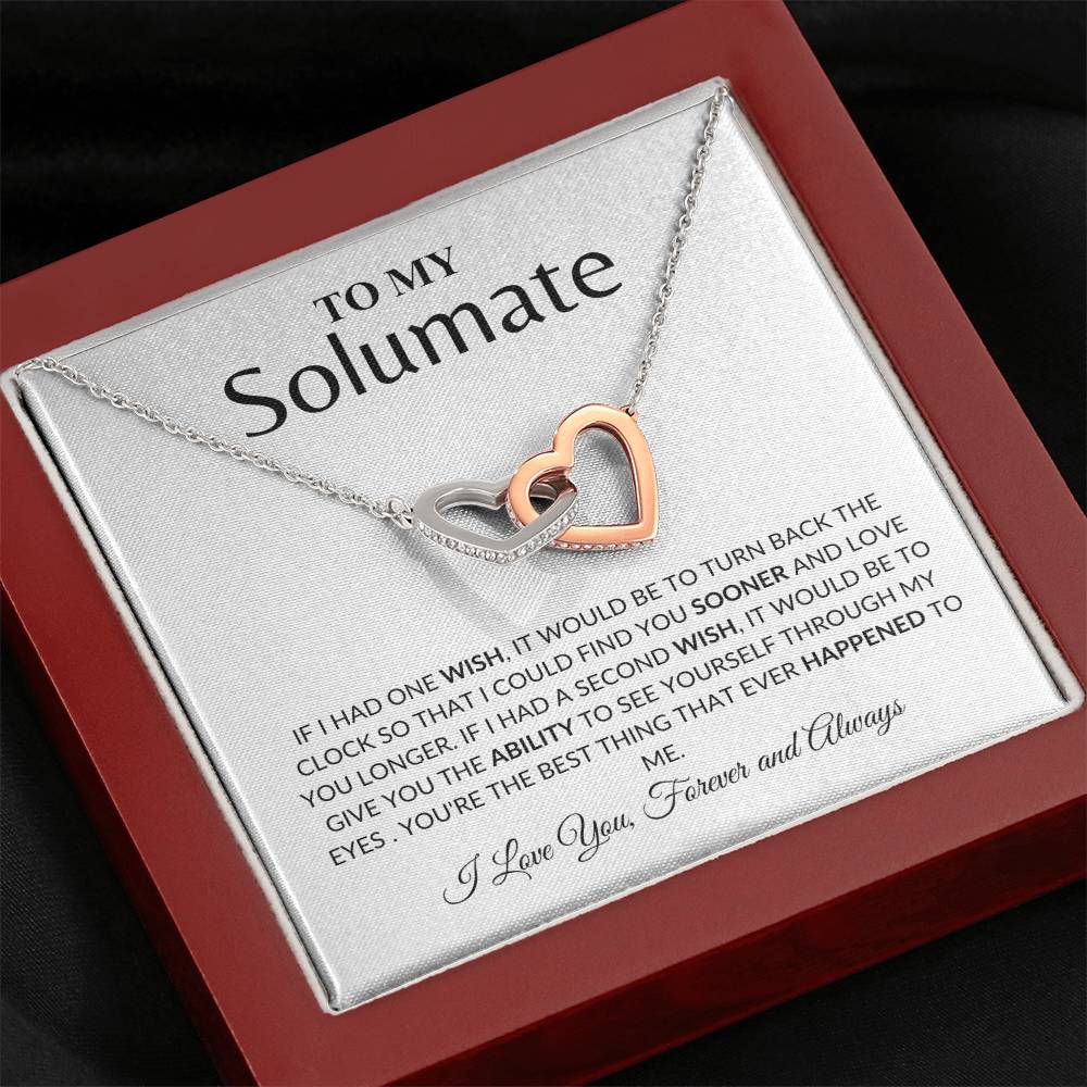 To My Girlfriend - My Love Wish is To Stand with You - Interlock Knecklace