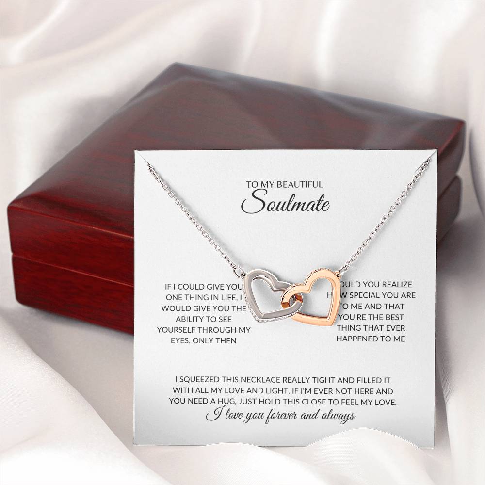 Soulmate - Everlasting love - Interlock Hearts Necklace