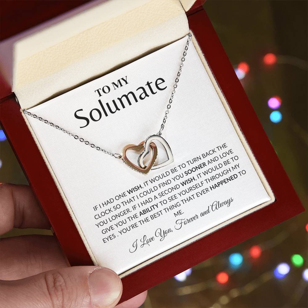 To My Girlfriend - My Love Wish is To Stand with You - Interlock Knecklace