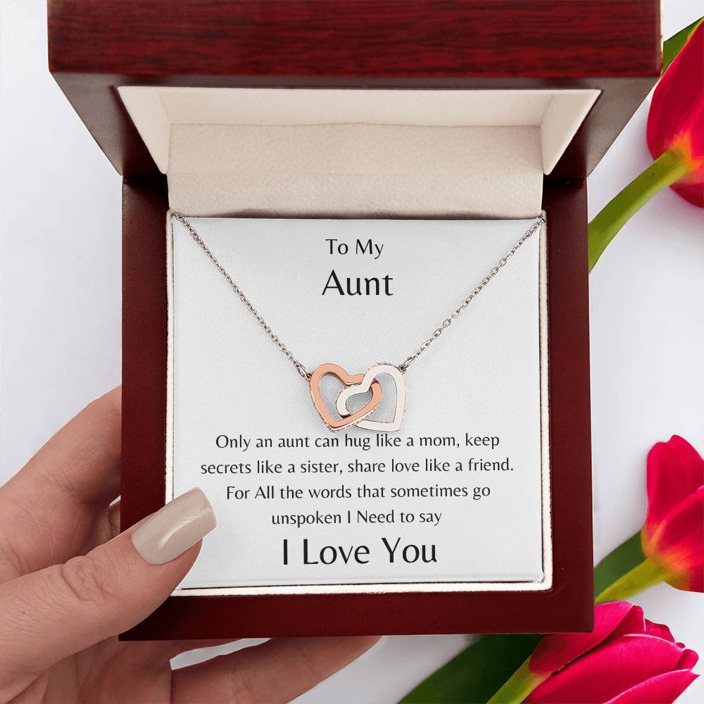 To My Aunt -Your hug is Love -Interlocking necklace