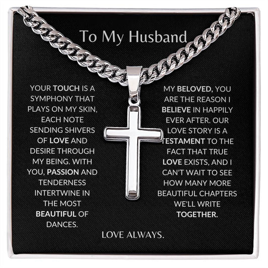 To My Husband - Love of My Heart- Cuban Chain