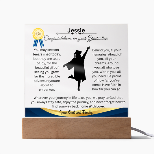 2026 Personalized LED Graduation Plaque | Congratulations