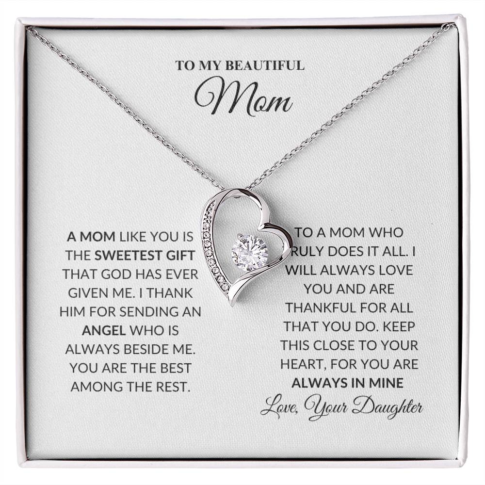 Mom - Forever Grateful -Forever Love Necklace