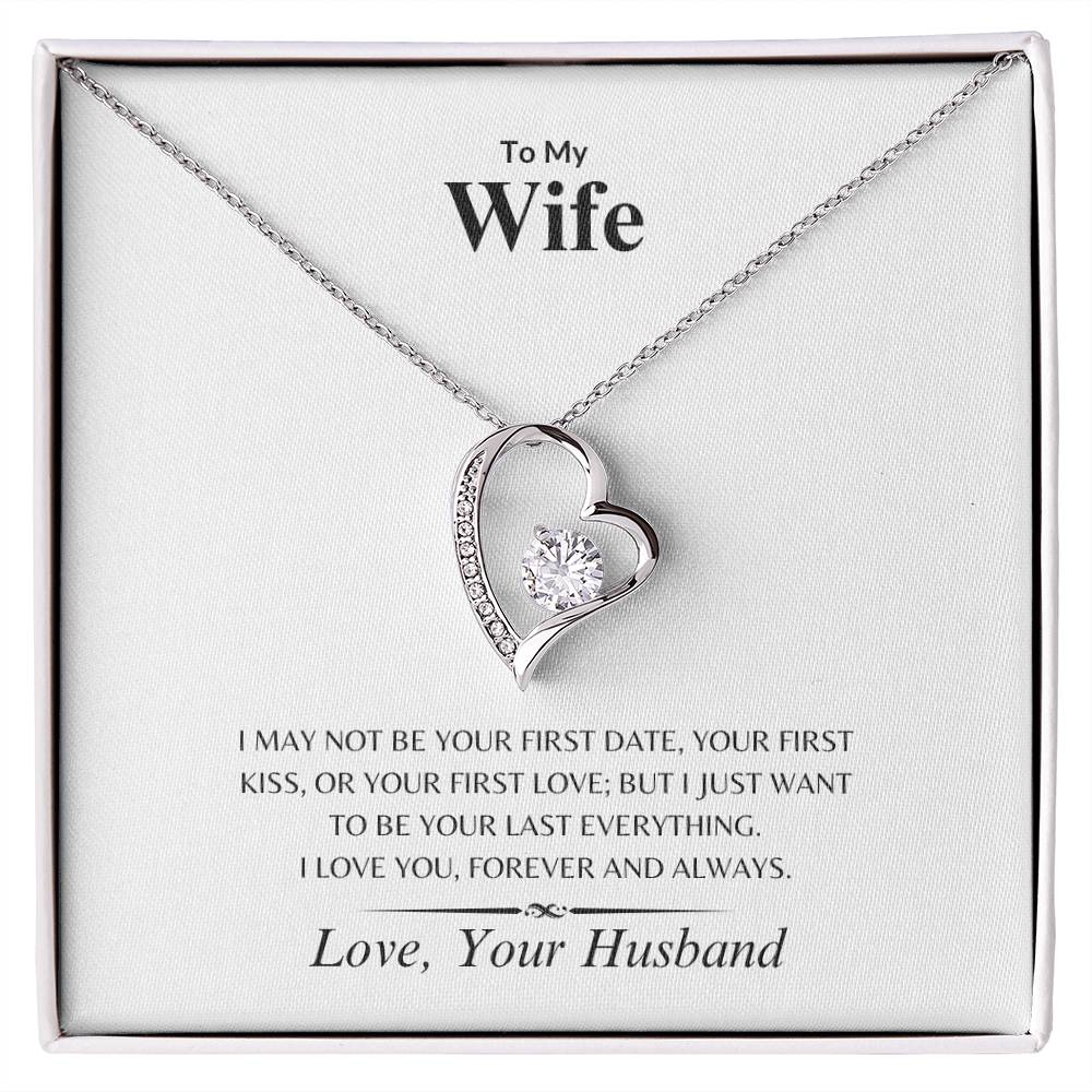 Wife - The Best - Forever Love Necklace with On Demand Message Card