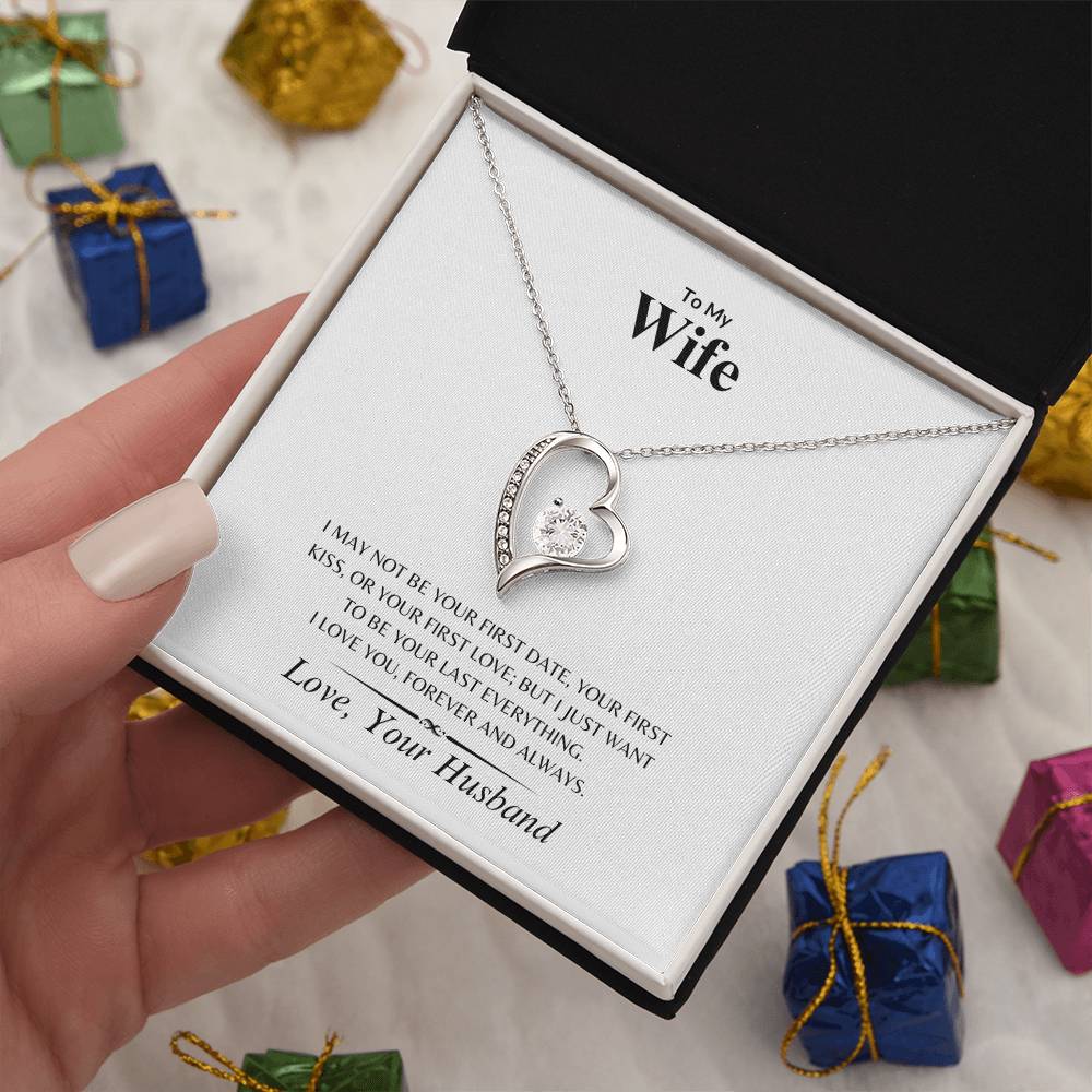 Wife - The Best - Forever Love Necklace with On Demand Message Card