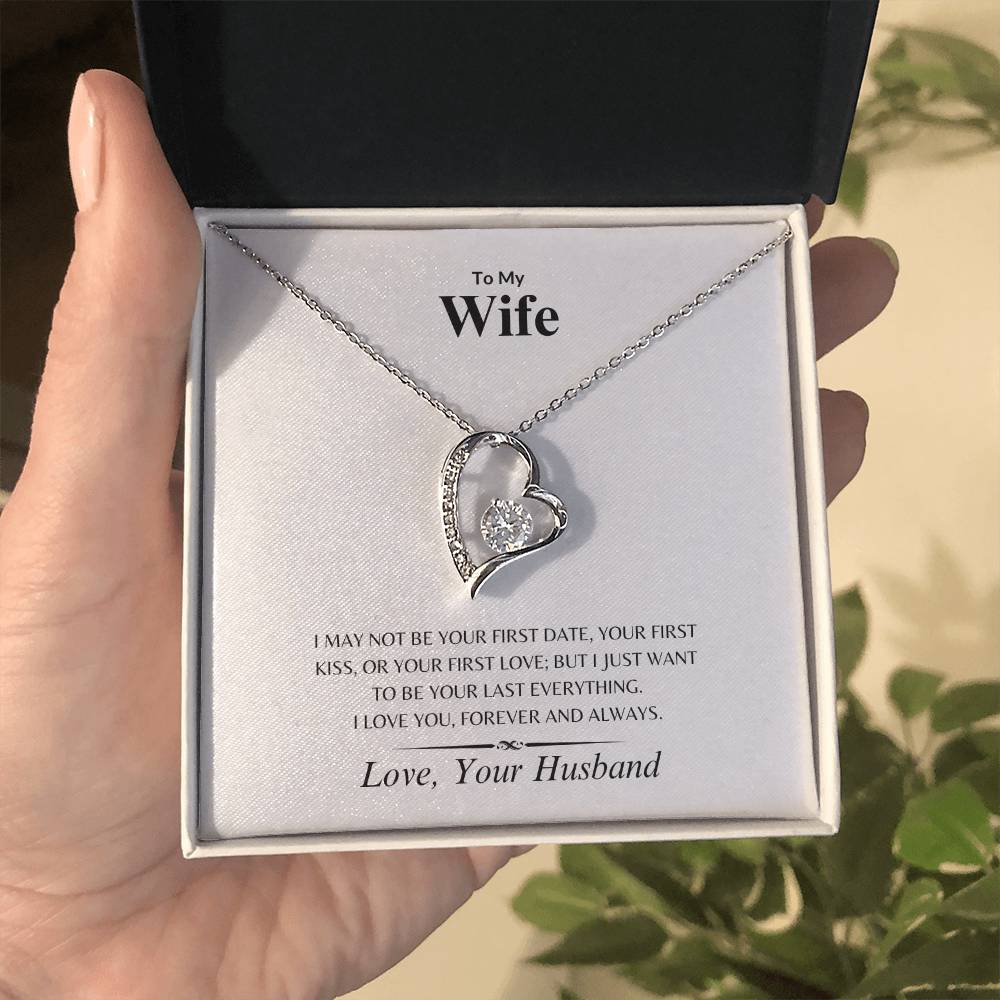 Wife - The Best - Forever Love Necklace with On Demand Message Card