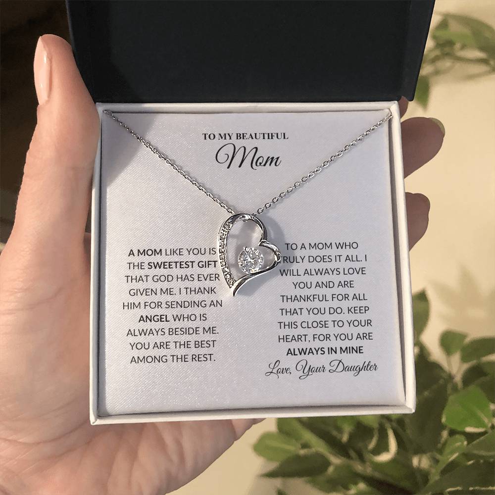 Mom - Forever Grateful -Forever Love Necklace