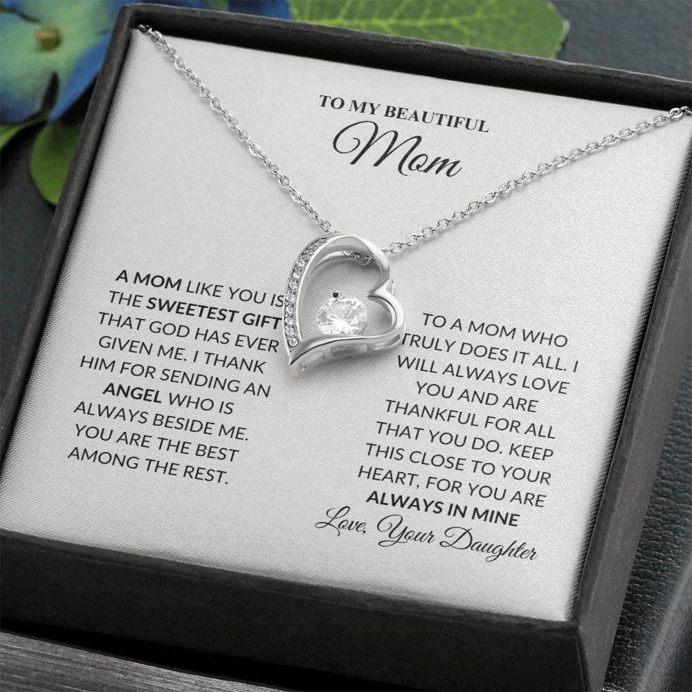 Mom - Forever Grateful -Forever Love Necklace