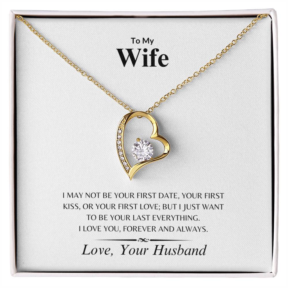 Wife - The Best - Forever Love Necklace with On Demand Message Card