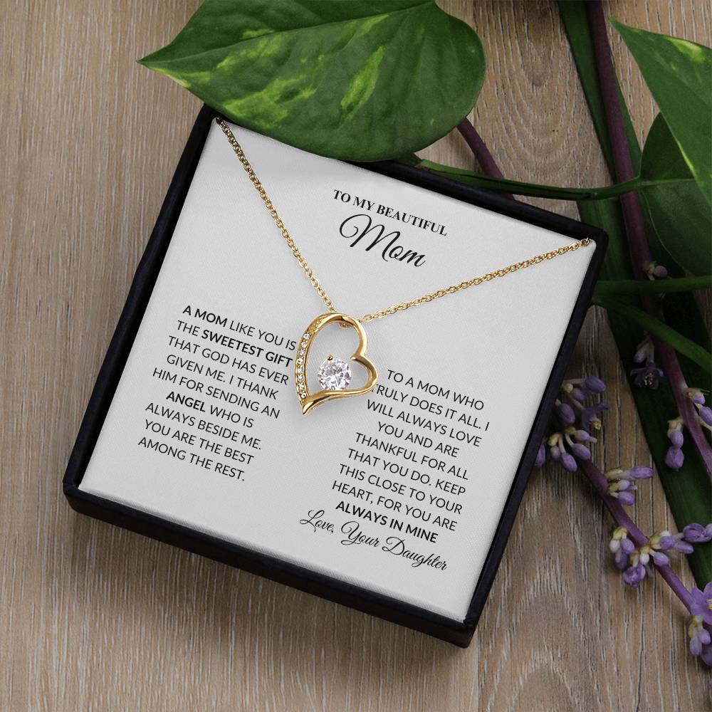 Mom - Forever Grateful -Forever Love Necklace