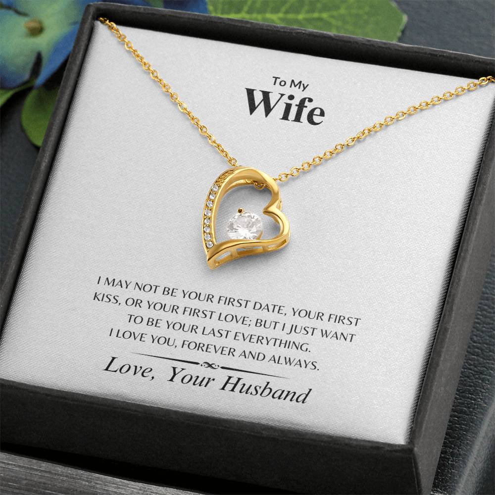 Wife - The Best - Forever Love Necklace with On Demand Message Card