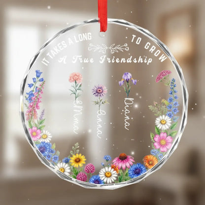 It Takes a Long Time to Grow Old Friends – Personalized Glass Ornament