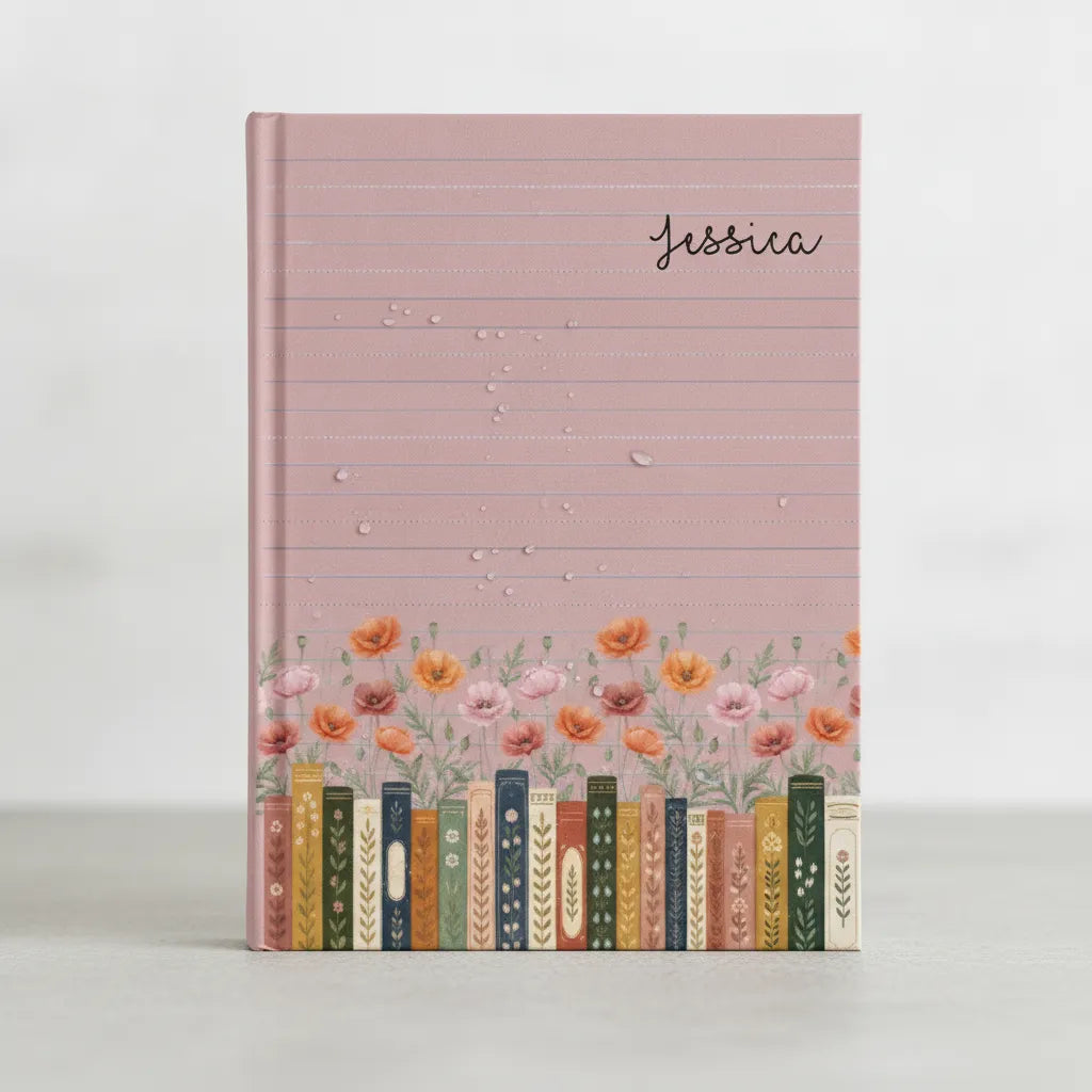 Custom Name & Birthflower For Book Lovers - Personalized Notepad