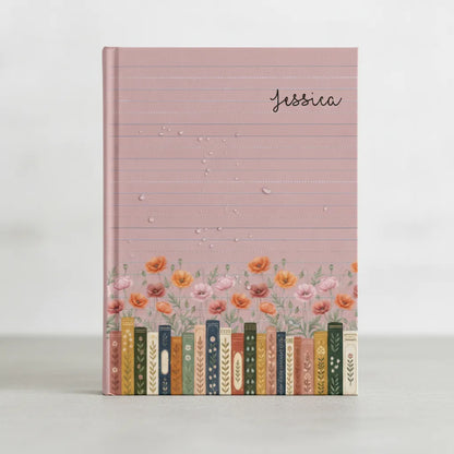 Custom Name & Birthflower For Book Lovers - Personalized Notepad