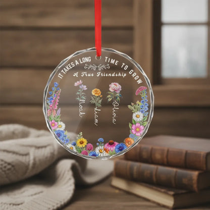 It Takes a Long Time to Grow Old Friends – Personalized Glass Ornament