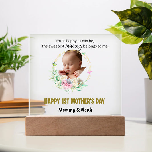 I'm As Lucky As Can Be The Best Mommy Belongs To Me - Personalized Acrylic Photo Plaque