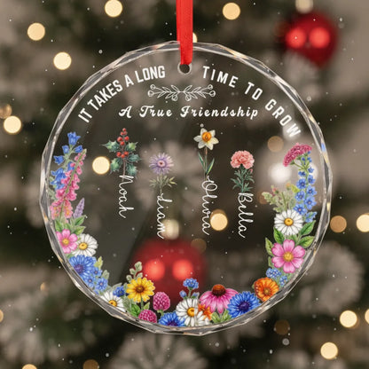 It Takes a Long Time to Grow Old Friends – Personalized Glass Ornament