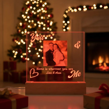 You & Me Forever & Always Annviersary Gift For Her, Him - Personalized Night Light