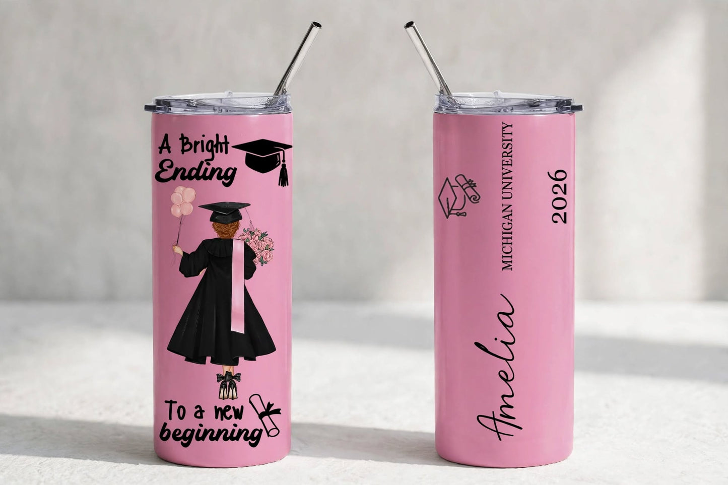 A Bright Ending - Personalized Graduation Tumbler