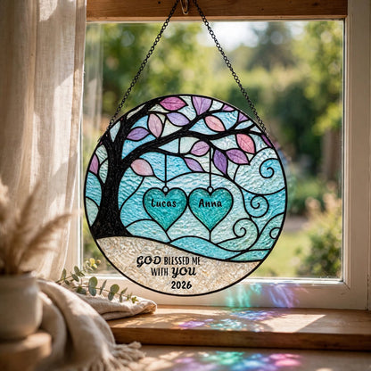 Wedding Anniversary Personalized Suncatcher